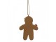 Hnědá vánoční ozdoba Perníček Gingerbread - 5*1*7 cm