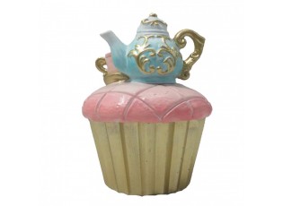 Dekorace Cupcake s konvičkou - 8*11 cm