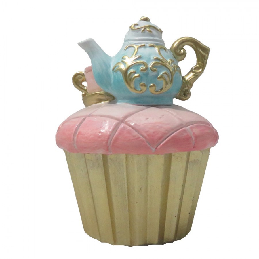 Dekorace Cupcake s konvičkou - 8*11 cm