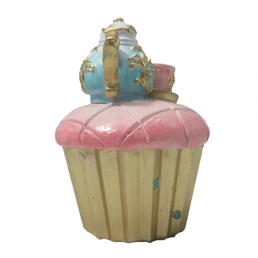 Dekorace Cupcake s konvičkou - 8*11 cm