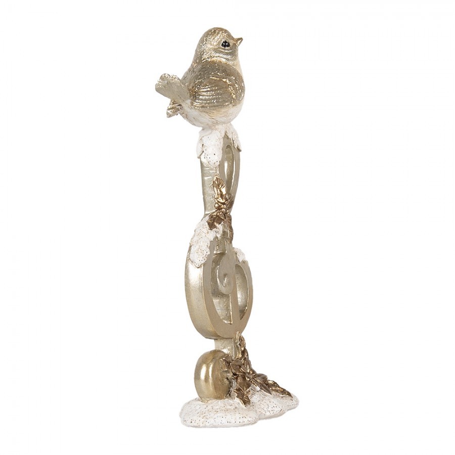 Dekorace ptáček na houslovém klíči - 6*5*16 cm