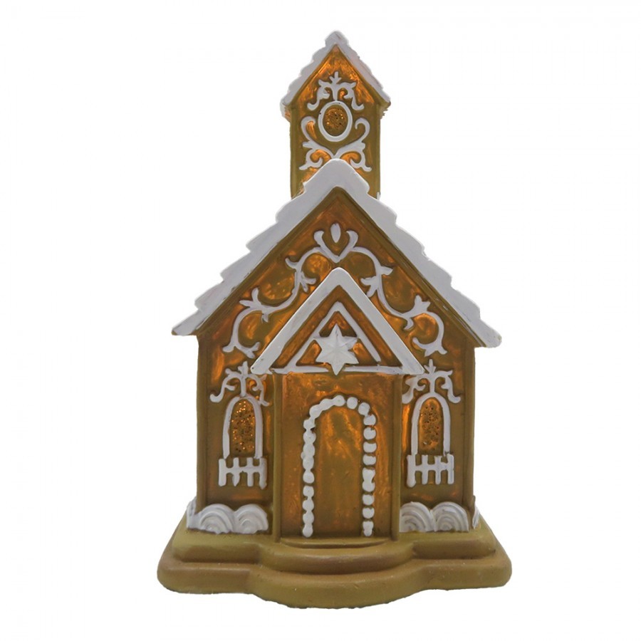 Svítící perníková chaloupka Gingerbread House - 9*9*14 cm