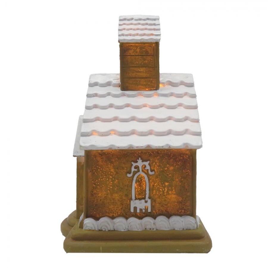 Svítící perníková chaloupka Gingerbread House - 9*9*14 cm