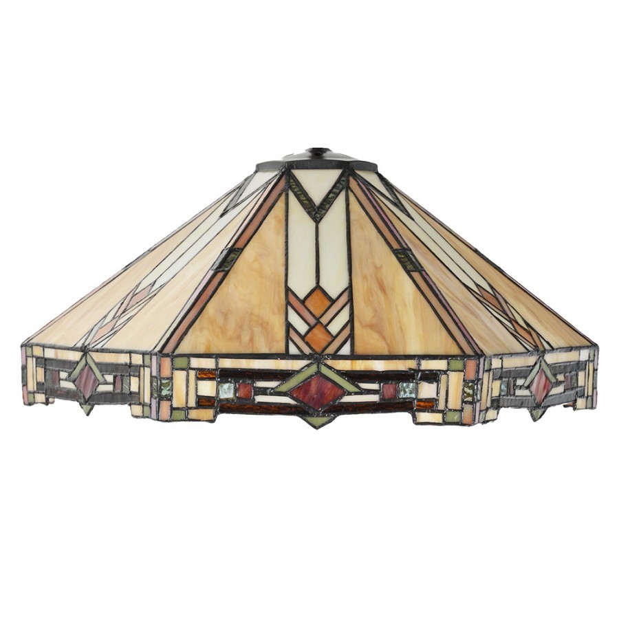 Lampshade Tiffany ? 50x25 Cm Beige Glass - Series