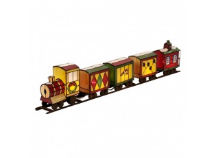 Stolní barevná Tiffany lampa Train - 100*9*20 cm E14/max 5*7W