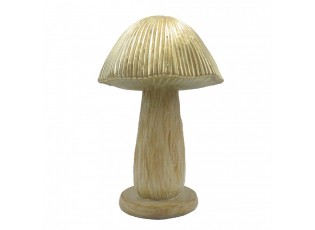 Béžovo-zlatá dekorace houba Mushroom - Ø 13*20 cm 