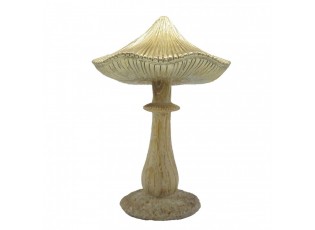 Béžovo-hnědá dekorace houba Mushroom - 11*9*15 cm