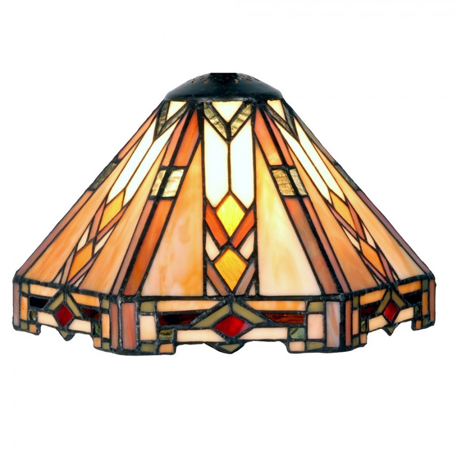 Lampshade Tiffany ? 25x25 Cm Beige Glass - Series