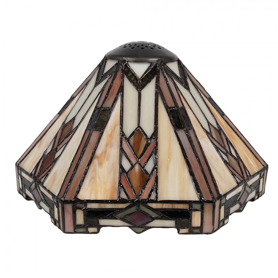 Lampshade Tiffany ? 25x25 Cm Beige Glass - Series