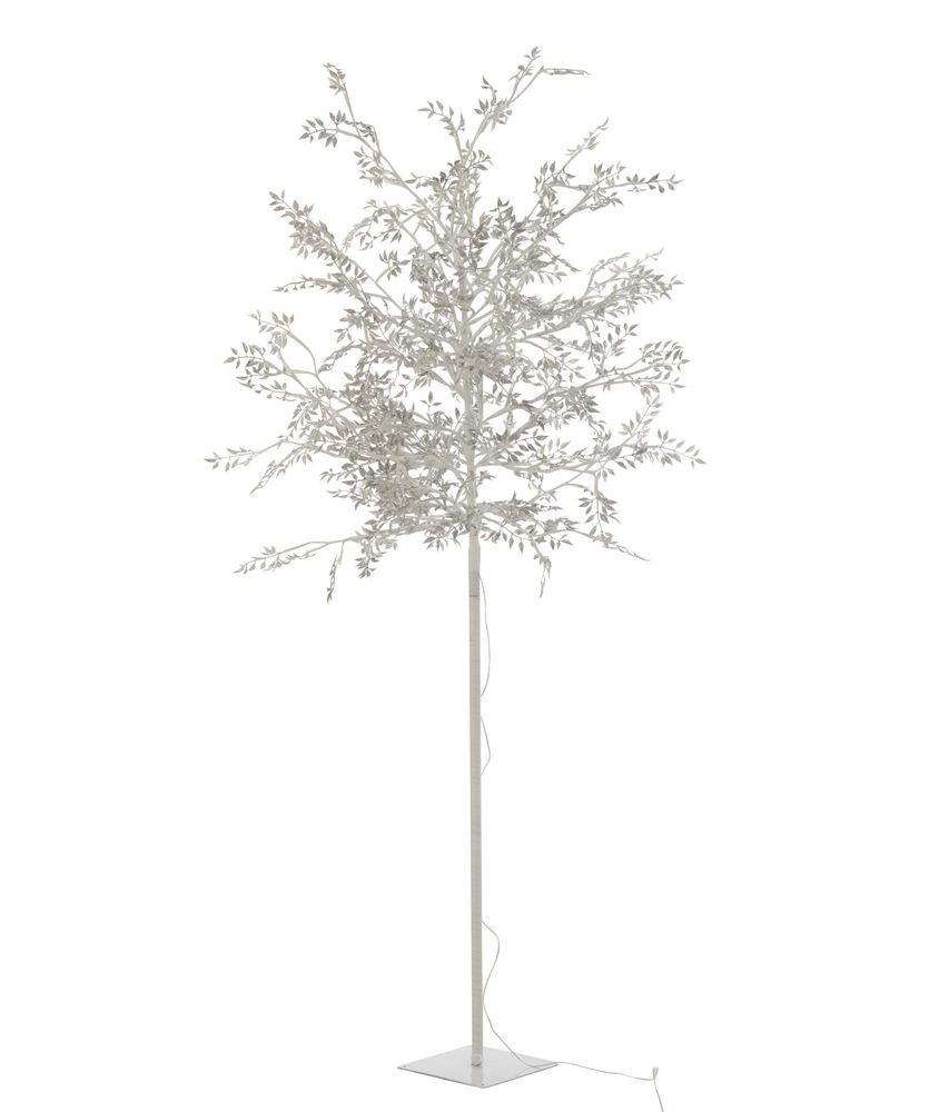 Dekorace stříbrný svítící stromek Tree leaves silver L - Ø 70*180 cm J-Line by Jolipa