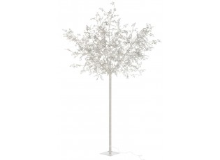 Dekorace stříbrný svítící stromek Tree leaves silver XL - Ø 140*250 cm