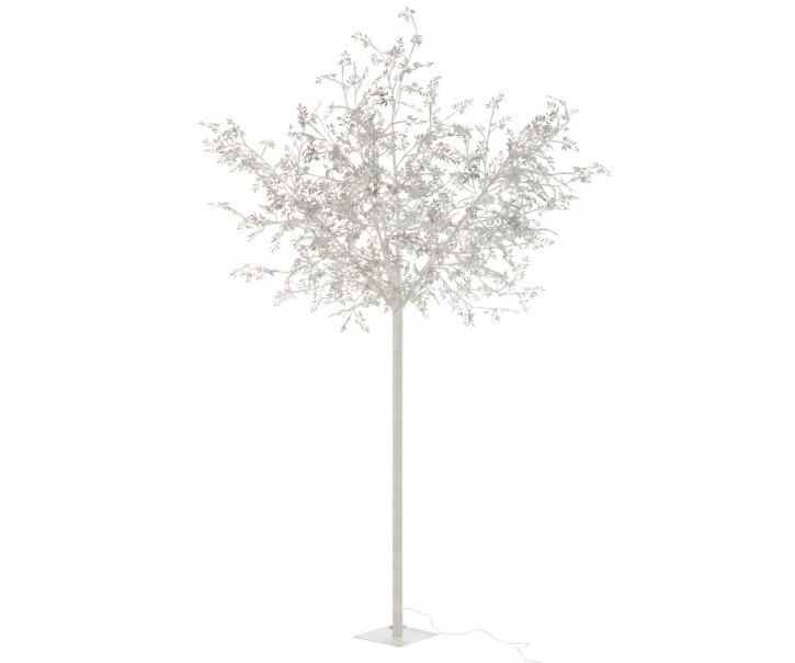 Dekorace stříbrný svítící stromek Tree leaves silver XL - Ø 140*250 cm