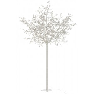 Dekorace stříbrný svítící stromek Tree leaves silver XL - Ø 140*250 cm