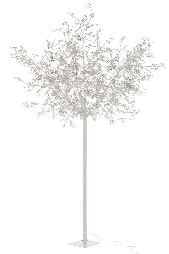 Dekorace stříbrný svítící stromek Tree leaves silver XL - Ø 140*250 cm J-Line by Jolipa