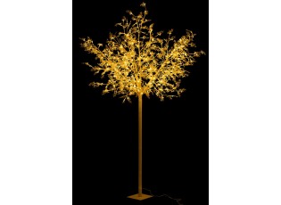 Dekorace stříbrný svítící stromek Tree leaves silver XL - Ø 140*250 cm