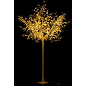 Dekorace stříbrný svítící stromek Tree leaves silver XL - Ø 140*250 cm