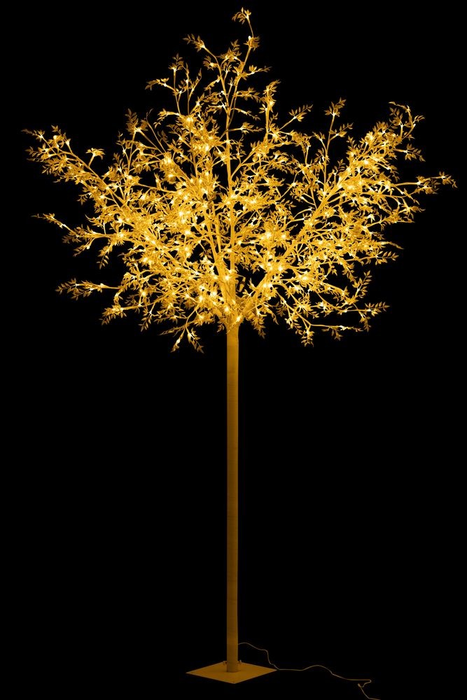 Dekorace stříbrný svítící stromek Tree leaves silver XL - Ø 140*250 cm