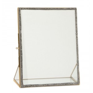 Zlatý kovový fotorámeček s kamínky Jewel L - 15*20 cm