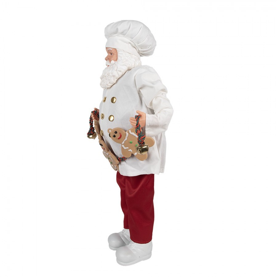 Vánoční dekorace Santa cukrář s perníčky - 27*13*50 cm