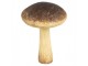 Hnědo-béžová dekorace houba Mushroom - Ø 9*12 cm 