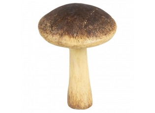 Hnědo-béžová dekorace houba Mushroom - Ø 9*12 cm 