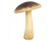 Hnědo-béžová dekorace houba Mushroom - Ø 9*12 cm 