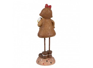 Christmas Decoration Figurine Gingerbread Man 18 Cm Brown Plastic - 7*7*18 cm