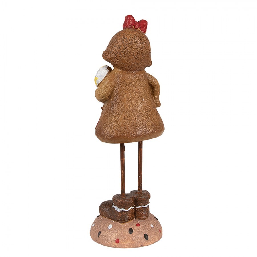 Vánoční dekorace Perníček Gingerbread dívka s lízátkem - 7*7*18 cm