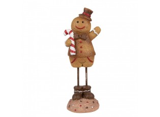 Christmas Decoration Figurine Gingerbread Man 18 Cm Brown Plastic - 7*7*18 cm