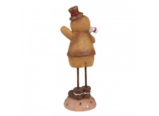 Christmas Decoration Figurine Gingerbread Man 18 Cm Brown Plastic - 7*7*18 cm