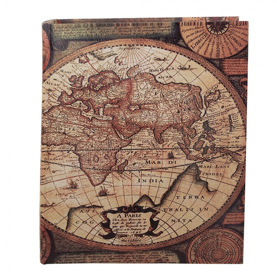 3ks úložný box ve tvaru knihy se zeměkoulemi - 27*22*7 / 22*17*6 / 17*12*4 cm