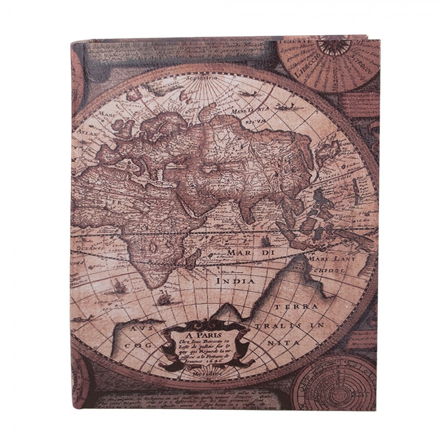 3ks úložný box ve tvaru knihy se zeměkoulemi - 27*22*7 / 22*17*6 / 17*12*4 cm