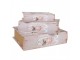 3ks úložný box ve tvaru knihy s ptáčky Bird - 27*22*7 / 22*17*6 / 17*12*4 cm Clayre & Eef