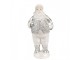 Bílo-stříbrná dekorace figurka Santa Claus - 8*6*16 cm