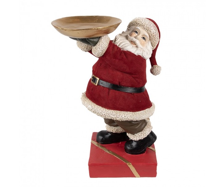 Vánoční dekorace Santa s miskou - 17*13*26 cm