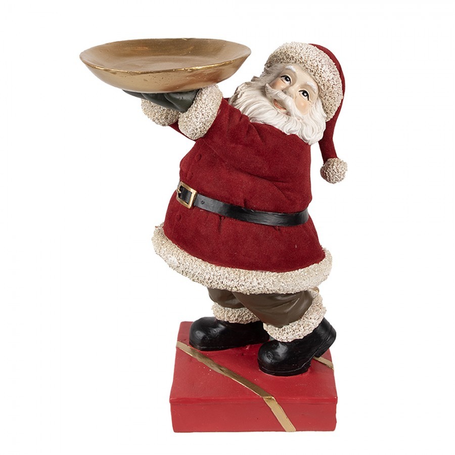 Vánoční dekorace Santa s miskou - 17*13*26 cm
