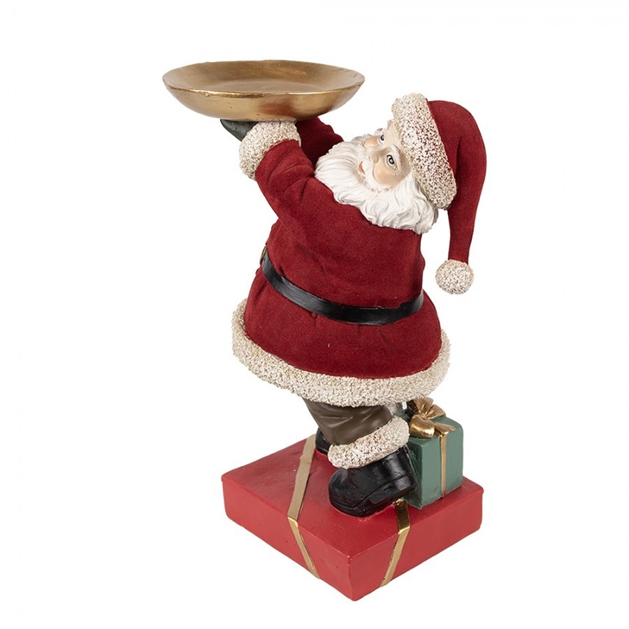 Vánoční dekorace Santa s miskou - 17*13*26 cm