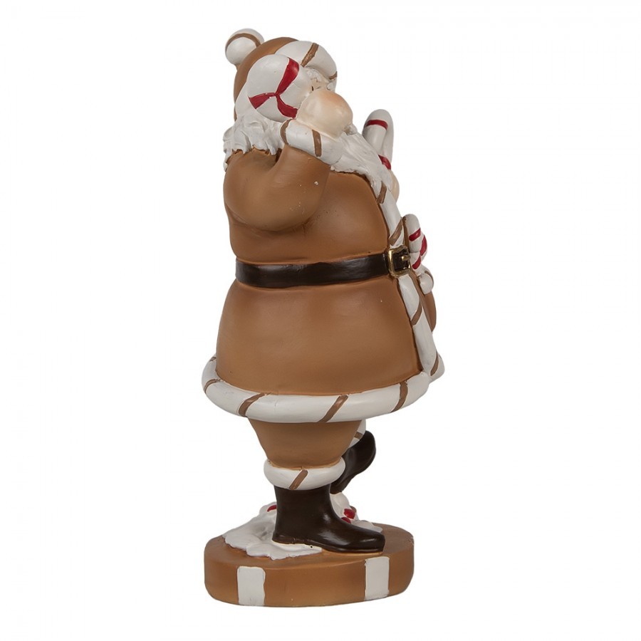 Hnědá vánoční dekorace Santa - 12*9*20 cm