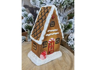 Keramická perníková chaloupka Gingerbread House - 10*7*15 cm