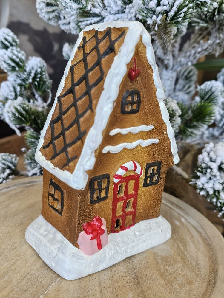 Keramická perníková chaloupka Gingerbread House - 10*7*15 cm