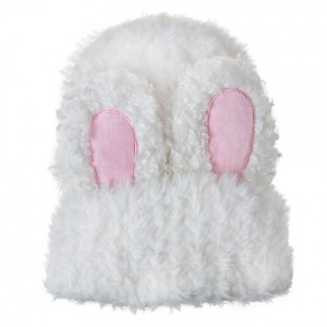 Nadýchaná bílá čepice s králičími oušky Rabbit - one size
