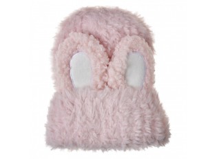 Nadýchaná růžová čepice s králičími oušky Rabbit - one size