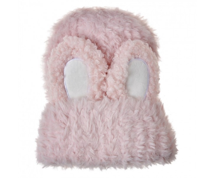 Nadýchaná růžová čepice s králičími oušky Rabbit - one size Clayre & Eef