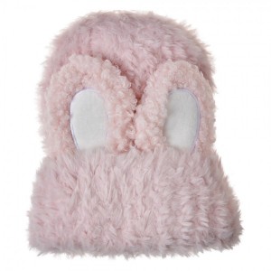 Nadýchaná růžová čepice s králičími oušky Rabbit - one size