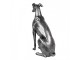 Decorative Dog Figurine 20x10x30 Cm Silver Colored Plastic - 20*10*30 cm Clayre & Eef