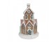 Hnědá svítící perníková chaloupka Gingerbread House - Ø 14*22 cm / 3*AAA