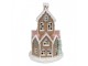 Hnědá svítící perníková chaloupka Gingerbread House - Ø 14*22 cm / 3*AAA