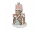 Hnědá svítící perníková chaloupka Gingerbread House - Ø 14*22 cm / 3*AAA