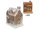 Hnědá svítící perníková chaloupka Gingerbread House - 13*10*16 cm / 3*AAA