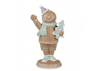 Hnědá vánoční dekorace Perníček Gingerbread - 9*5*16 cm